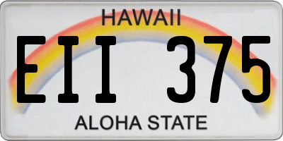 HI license plate EII375