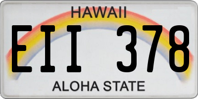 HI license plate EII378
