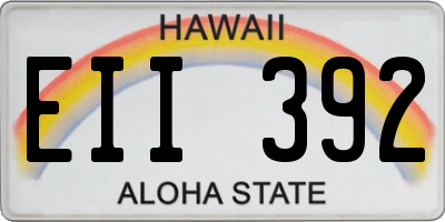 HI license plate EII392