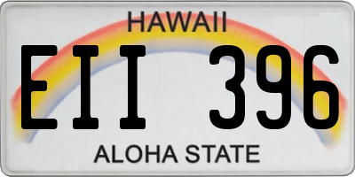 HI license plate EII396
