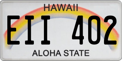 HI license plate EII402