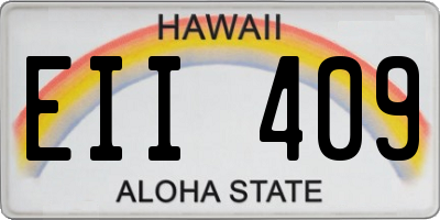 HI license plate EII409