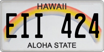 HI license plate EII424