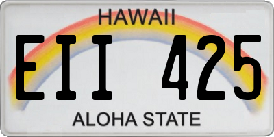HI license plate EII425