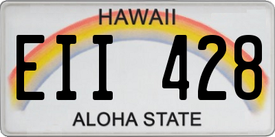 HI license plate EII428