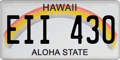 HI license plate EII430