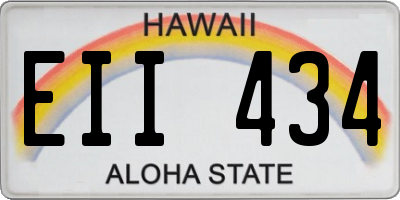 HI license plate EII434