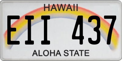 HI license plate EII437