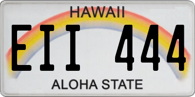 HI license plate EII444