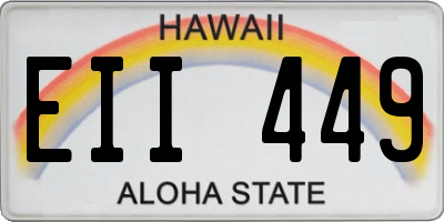 HI license plate EII449