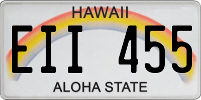 HI license plate EII455