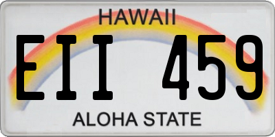 HI license plate EII459
