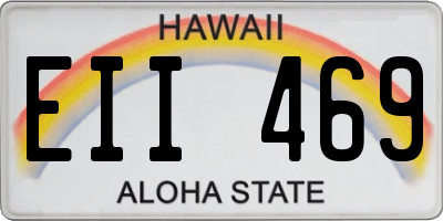 HI license plate EII469