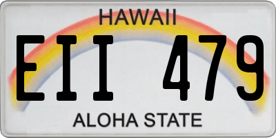 HI license plate EII479
