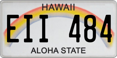 HI license plate EII484