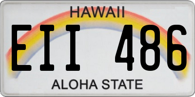 HI license plate EII486