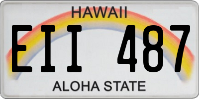 HI license plate EII487