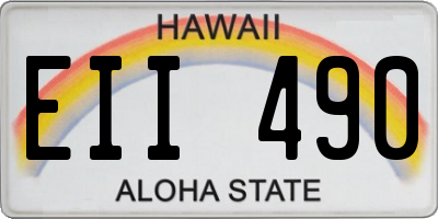 HI license plate EII490