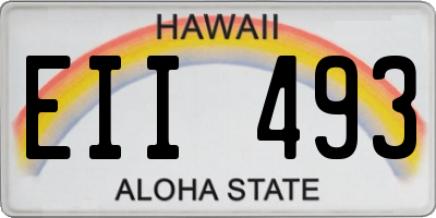 HI license plate EII493