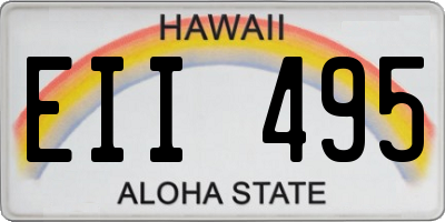 HI license plate EII495