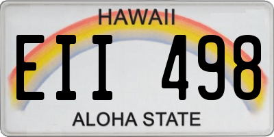 HI license plate EII498