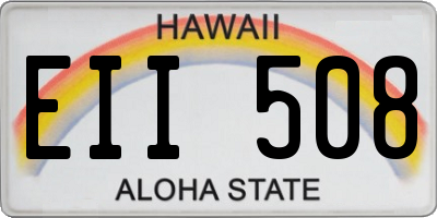 HI license plate EII508