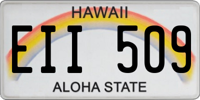 HI license plate EII509