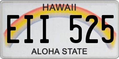 HI license plate EII525