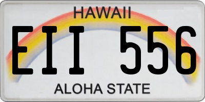 HI license plate EII556