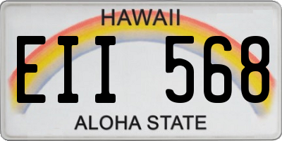 HI license plate EII568