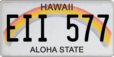 HI license plate EII577