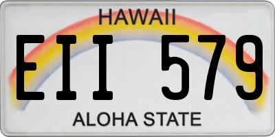 HI license plate EII579