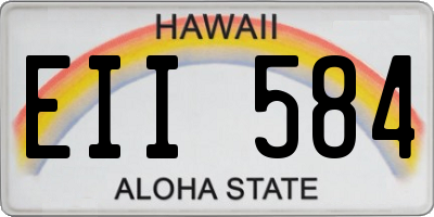 HI license plate EII584