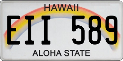 HI license plate EII589