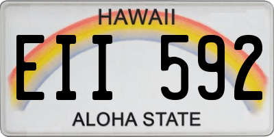 HI license plate EII592