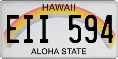 HI license plate EII594