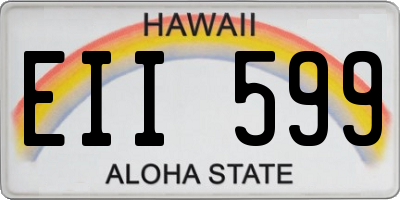 HI license plate EII599