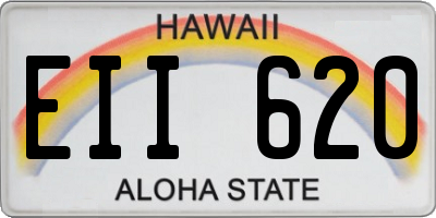 HI license plate EII620