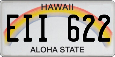 HI license plate EII622