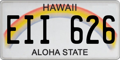 HI license plate EII626
