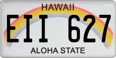 HI license plate EII627