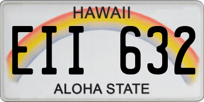 HI license plate EII632