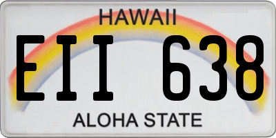 HI license plate EII638