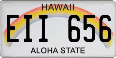 HI license plate EII656