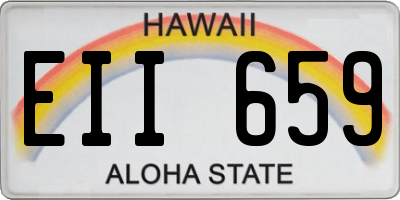 HI license plate EII659