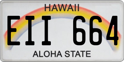 HI license plate EII664