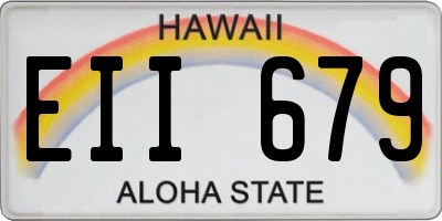 HI license plate EII679