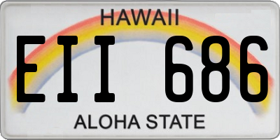 HI license plate EII686