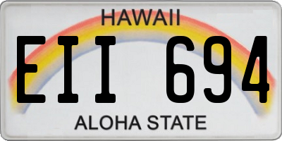 HI license plate EII694