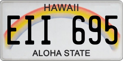 HI license plate EII695